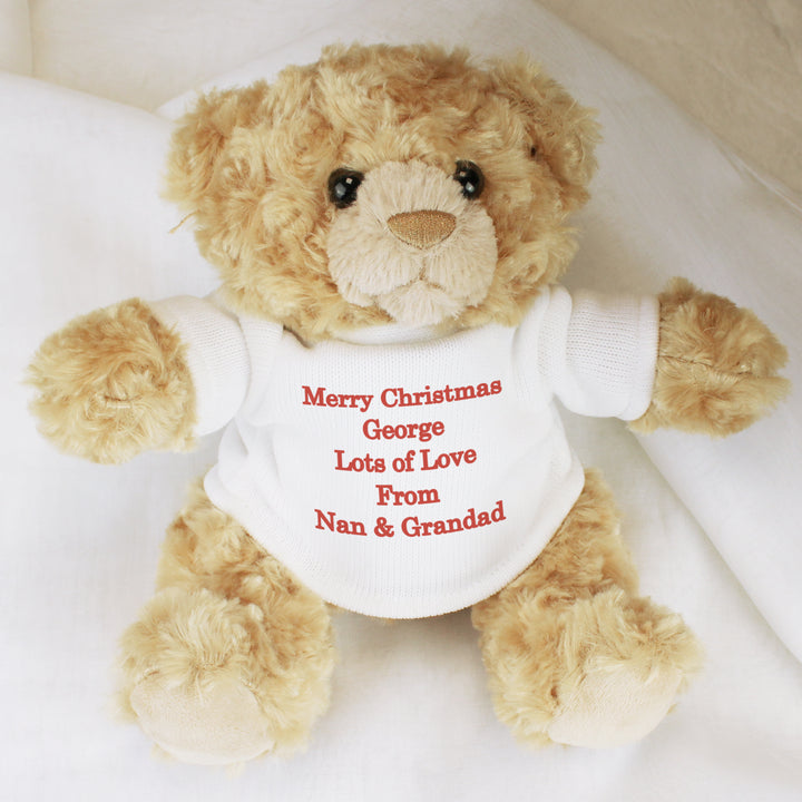 Personalised Teddy Bear - Red Message in gift category Personalised Teddy Bears