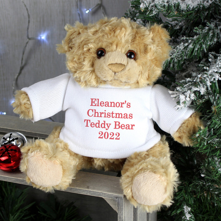 Buy Personalised Christmas Message Teddy Bear available now at www.giftsfinder.co.uk