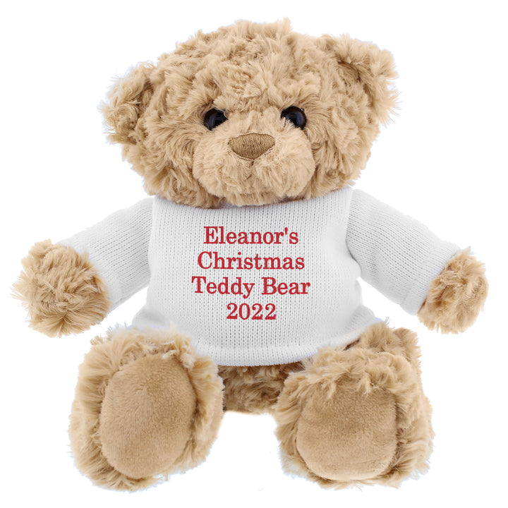 Buy Personalised Christmas Message Teddy Bear available now at www.giftsfinder.co.uk