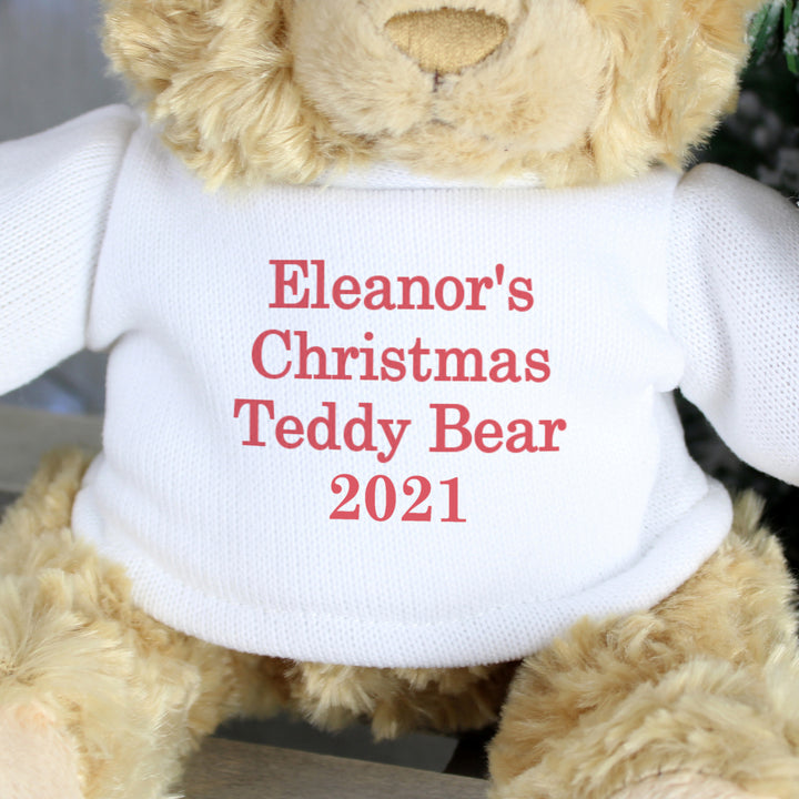 Buy Personalised Christmas Message Teddy Bear available now at www.giftsfinder.co.uk