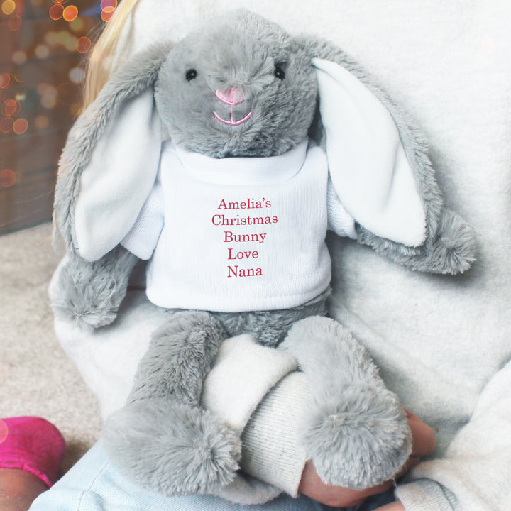 Personalised Christmas Bunny Rabbit - Red - part of the Gifts Finder Personalised Christmas Gifts collection