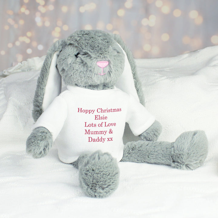 Personalised Christmas Bunny Rabbit - Red - part of the Gifts Finder Personalised Christmas Gifts collection