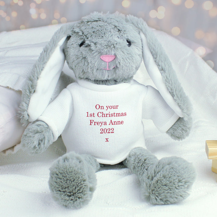 Personalised Christmas Bunny Rabbit - Red - part of the Gifts Finder Personalised Christmas Gifts collection