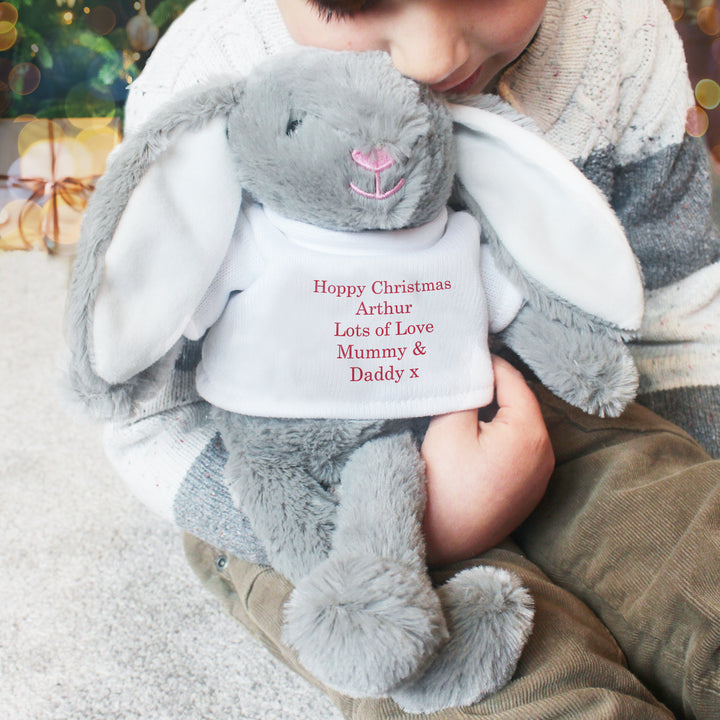 Personalised Christmas Bunny Rabbit - Red - part of the Gifts Finder Personalised Christmas Gifts collection