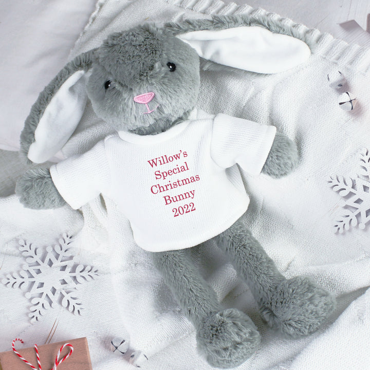 Personalised Christmas Bunny Rabbit - Red - part of the Gifts Finder Personalised Christmas Gifts collection