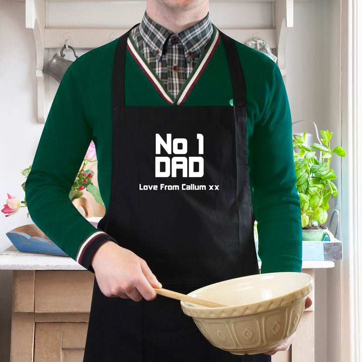 Buy Personalised No1 Dad Apron at www.giftsfinder.co.uk