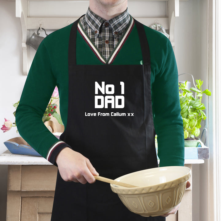 Buy Personalised No.1 Dad Apron at www.giftsfinder.co.uk