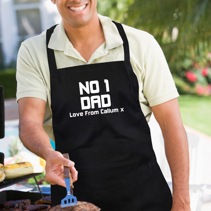 Buy Personalised No1 Dad Apron at www.giftsfinder.co.uk