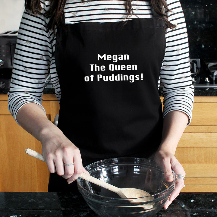 Buy Personalised Black Apron available now at www.giftsfinder.co.uk