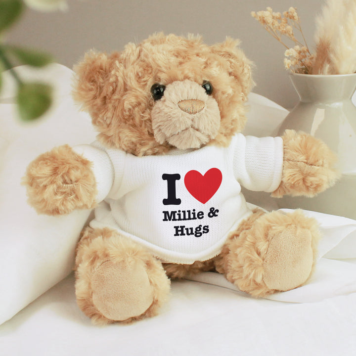 Buy Personalised I HEART Teddy Bear available now at www.giftsfinder.co.uk