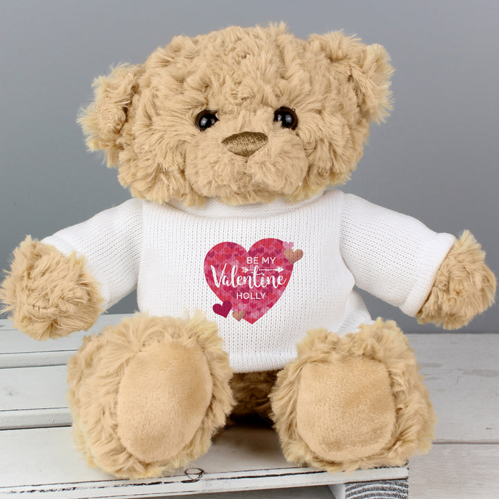 Buy Personalised Valentine's Day Confetti Hearts Teddy Bear at www.giftsfinder.co.uk