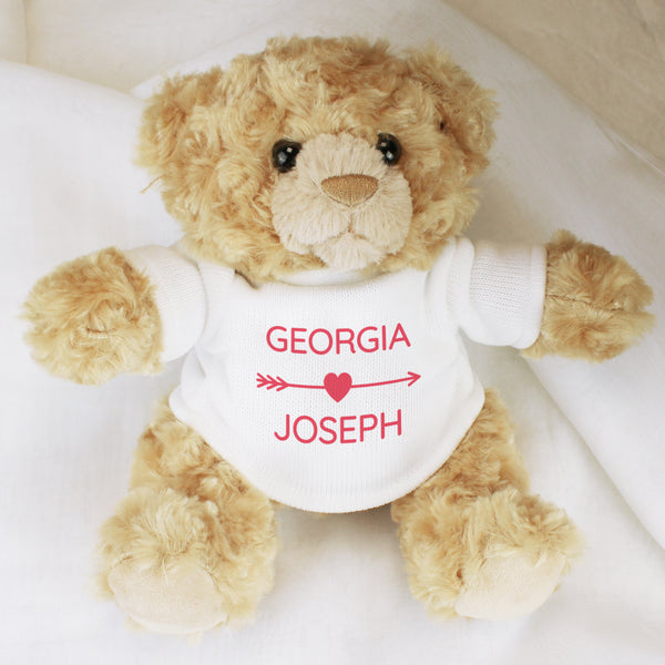 Buy Personalised Cupids Love Heart Teddy Bear available now at www.giftsfinder.co.uk