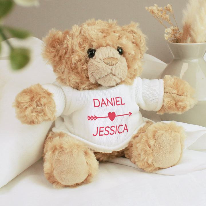 Buy Personalised Cupids Love Heart Teddy Bear available now at www.giftsfinder.co.uk