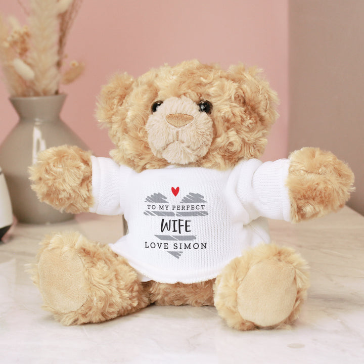 Personalised Scribble Heart Teddy Bear in gift category Plush