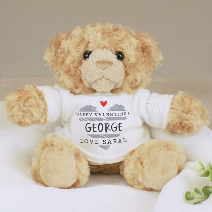 Personalised Scribble Heart Teddy Bear in gift category Plush