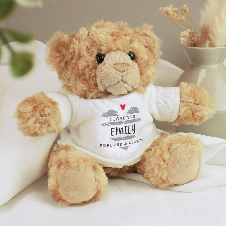 Personalised Scribble Heart Teddy Bear in gift category Plush