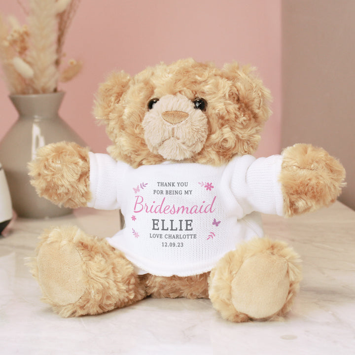 Buy Personalised Girls Free Text Teddy Bear at www.giftsfinder.co.uk