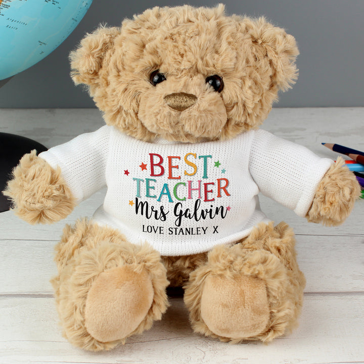 Buy Personalised Best Teacher Teddy Bear available now at www.giftsfinder.co.uk