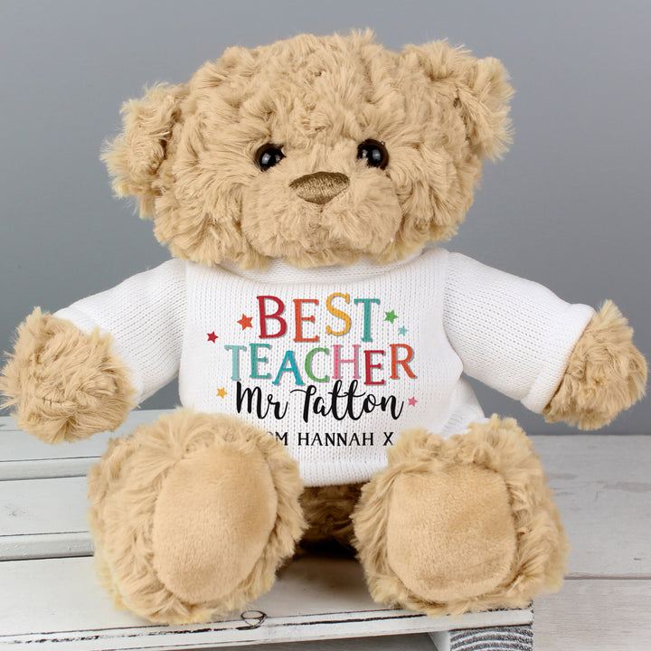 Buy Personalised Best Teacher Teddy Bear available now at www.giftsfinder.co.uk