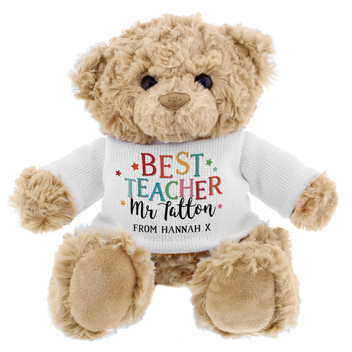 Buy Personalised Best Teacher Teddy Bear available now at www.giftsfinder.co.uk