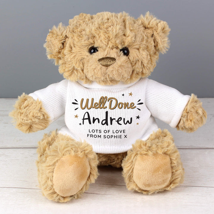 Personalised Well Done Teddy Bear in gift category Personalised Teddy Bears