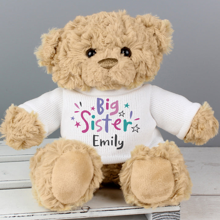 Buy Personalised Big Sister Teddy Bear available now at www.giftsfinder.co.uk