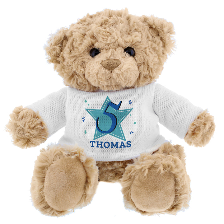 Buy Personalised Blue Big Age Teddy Bear available now at www.giftsfinder.co.uk