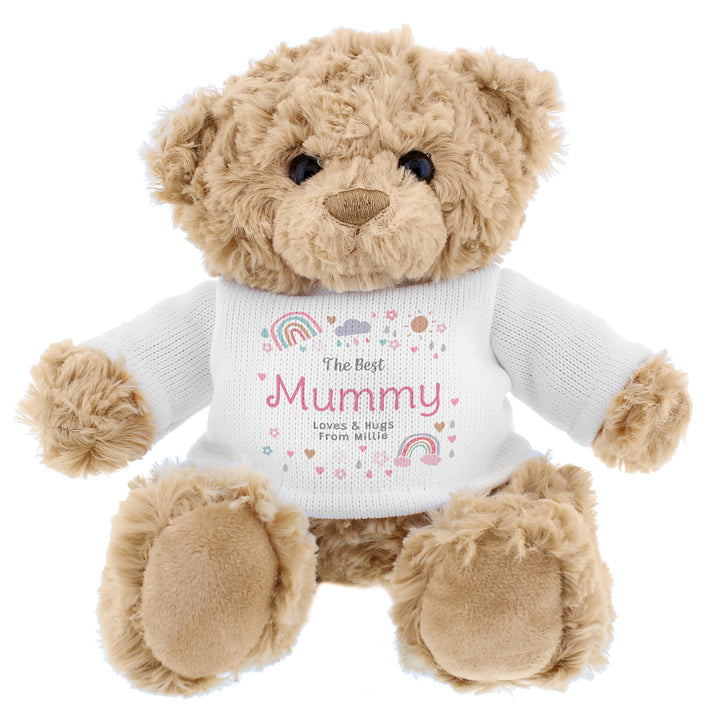 Personalised Rainbows & Sunshine Teddy Bear in gift category Personalised Teddy Bears