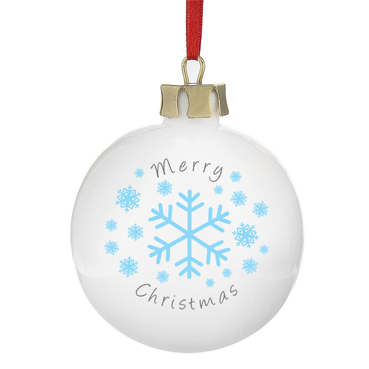 Personalised Snowflakes Bauble in gift category Personalised Baubles