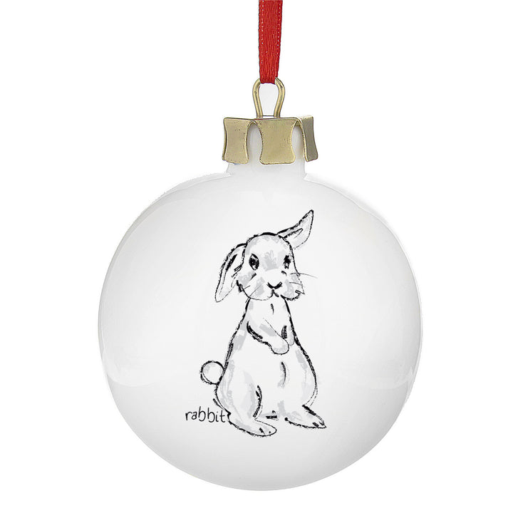 Buy Personalised Bunny Bauble available now at www.giftsfinder.co.uk