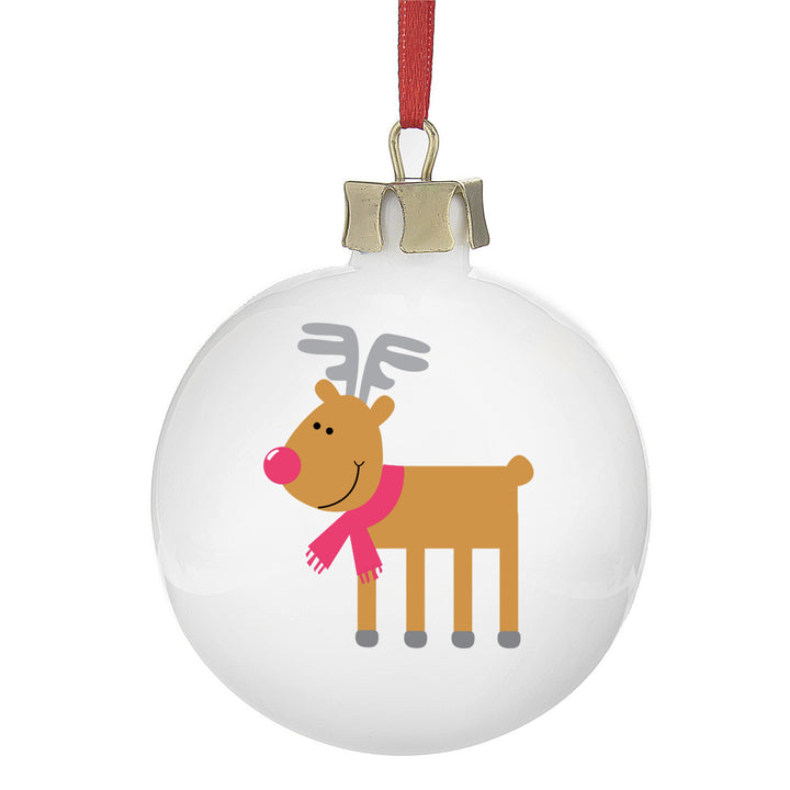 Buy Personalised New Reindeer Bauble at www.giftsfinder.co.uk