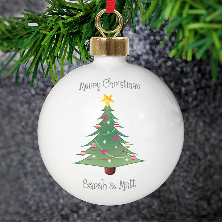 Personalised Christmas Tree Bauble - part of the Gifts Finder Personalised Christmas Baubles collection