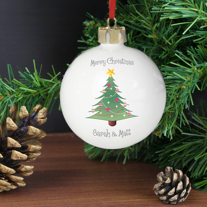 Personalised Christmas Tree Bauble - part of the Gifts Finder Personalised Christmas Baubles collection