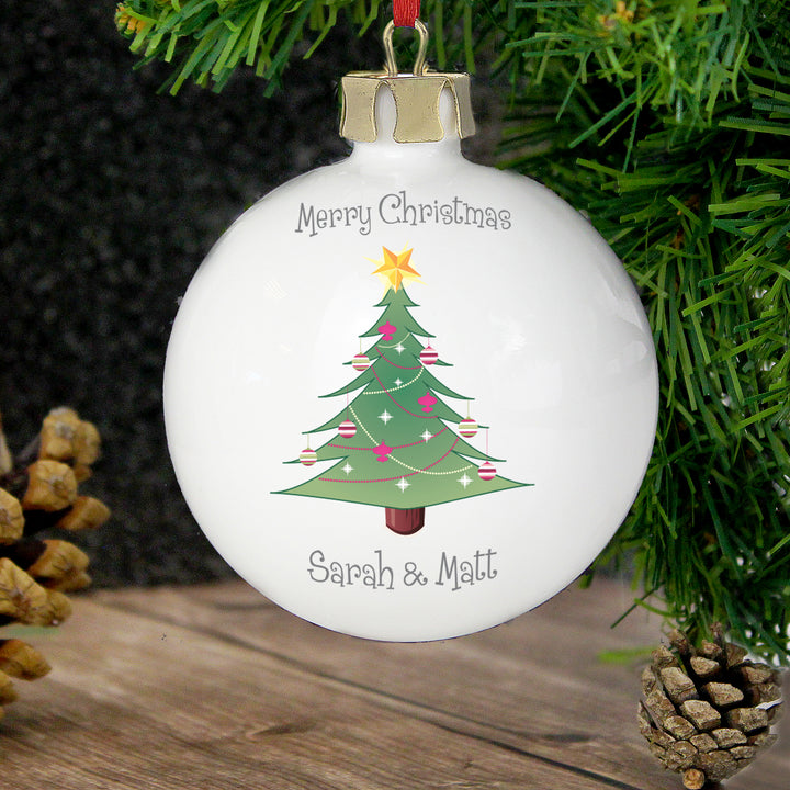 Personalised Christmas Tree Bauble - part of the Gifts Finder Personalised Christmas Baubles collection