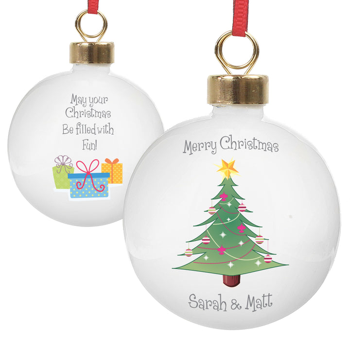 Personalised Christmas Tree Bauble - part of the Gifts Finder Personalised Christmas Baubles collection