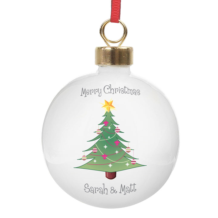 Personalised Christmas Tree Bauble - part of the Gifts Finder Personalised Christmas Baubles collection