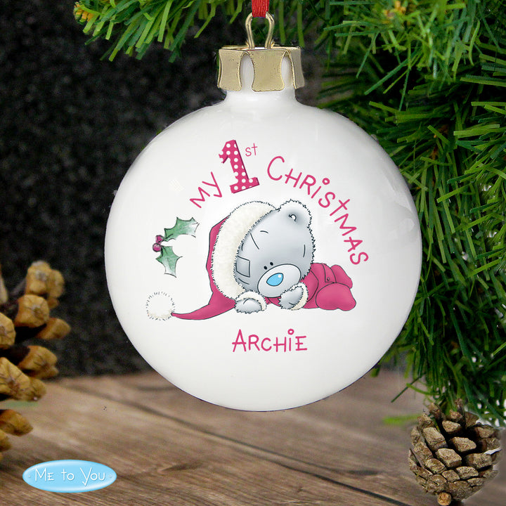 Buy Personalised Me To You My 1st Christmas Bauble available now at www.giftsfinder.co.uk