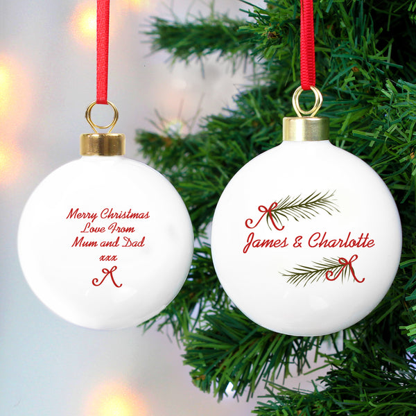 Personalised Seasonal Sprig Bauble