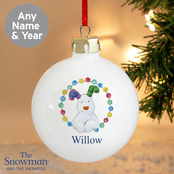 Buy Personalised The Snowdog Bauble at www.giftsfinder.co.uk