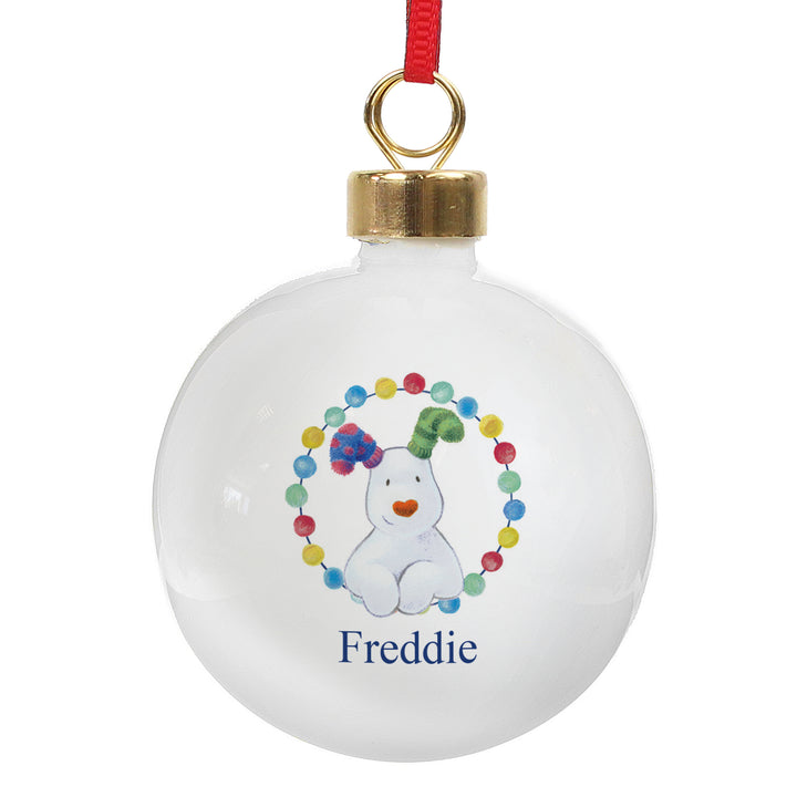 Buy Personalised The Snowdog Bauble at www.giftsfinder.co.uk