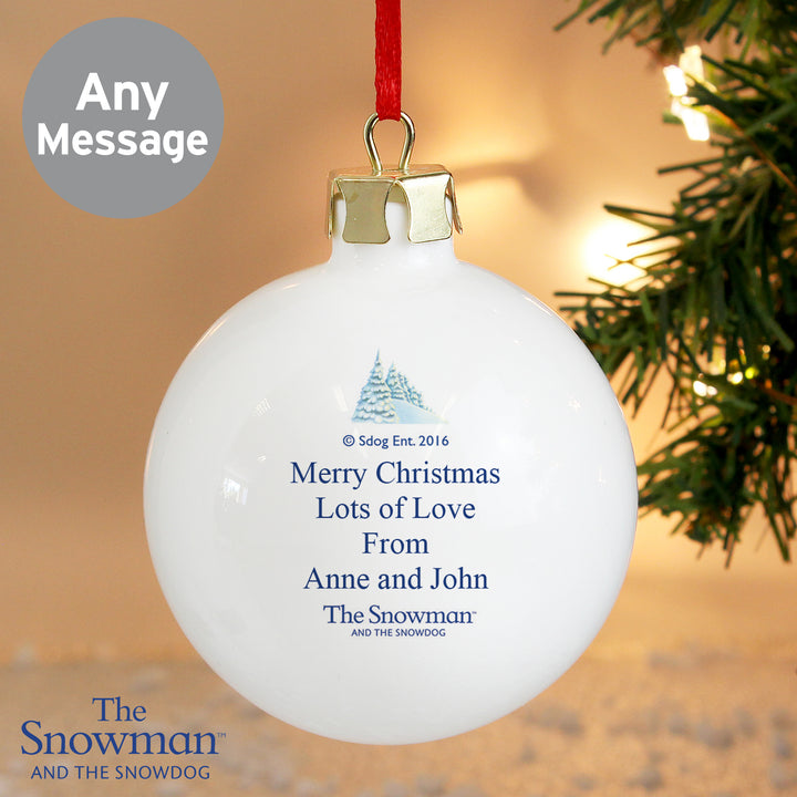 Buy Personalised The Snowdog Bauble at www.giftsfinder.co.uk