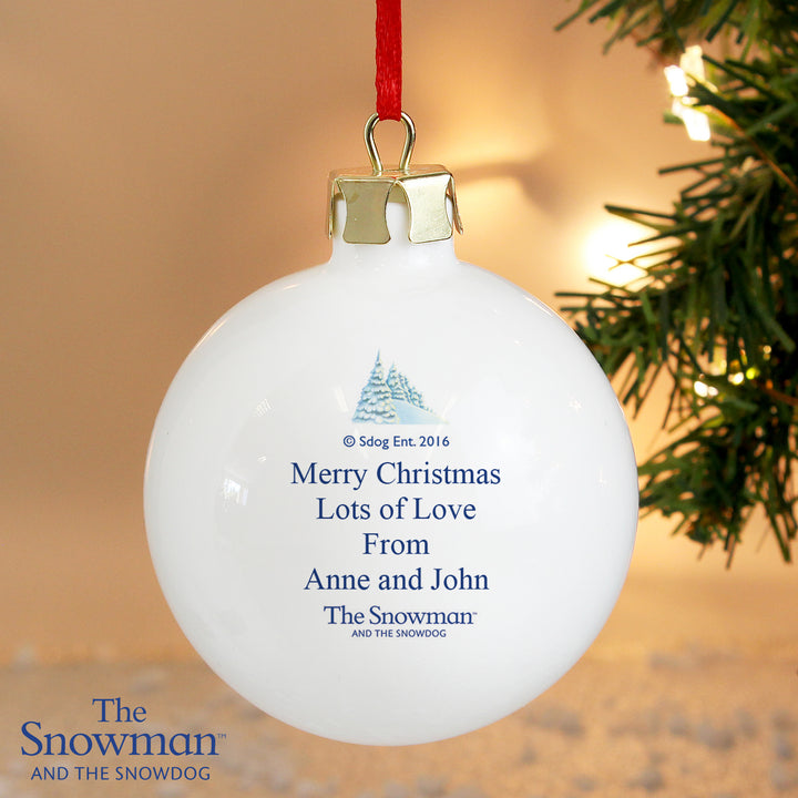 Buy Personalised The Snowdog Bauble at www.giftsfinder.co.uk