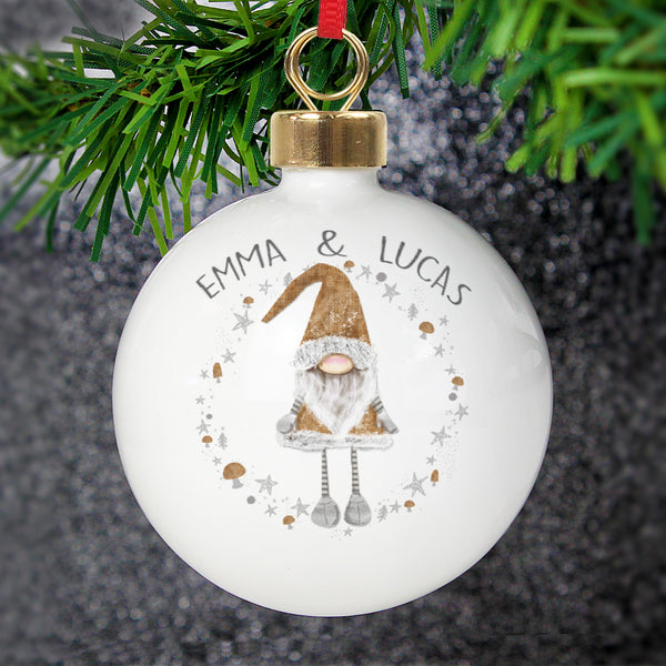 Buy Personalised Christmas Gonk  Bauble available now at www.giftsfinder.co.uk