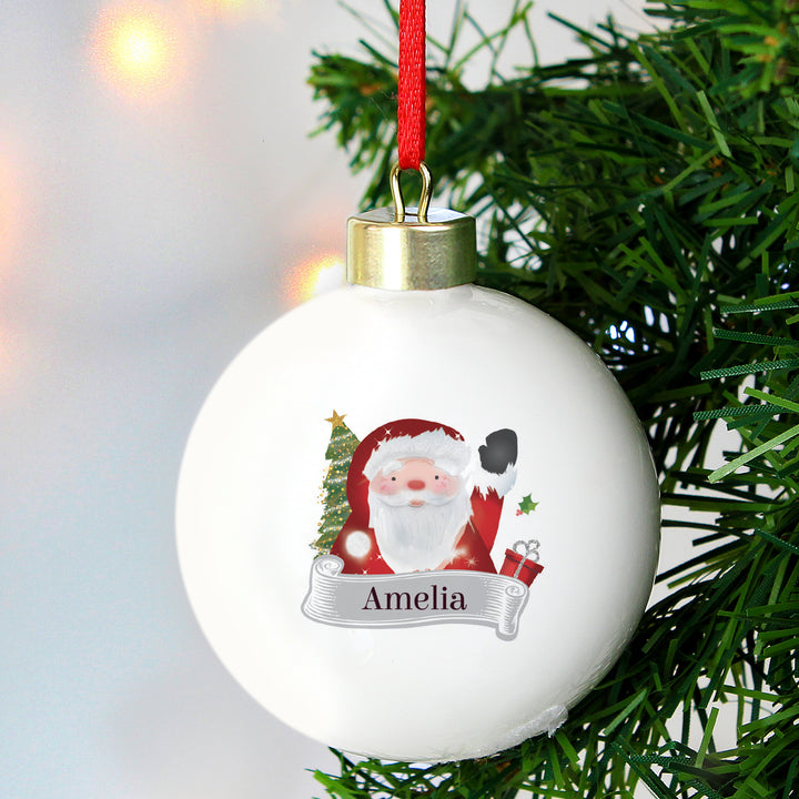 Buy Personalised Santa Claus Bauble at www.giftsfinder.co.uk