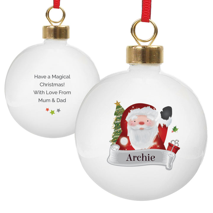 Buy Personalised Santa Claus Bauble at www.giftsfinder.co.uk