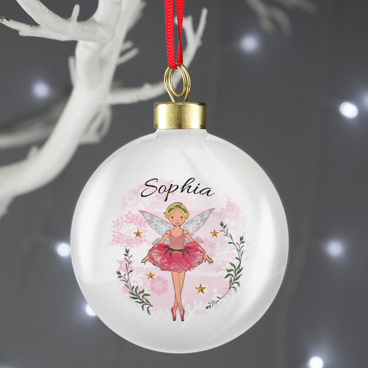 Buy Personalised Sugar Plum Fairy Bauble at www.giftsfinder.co.uk