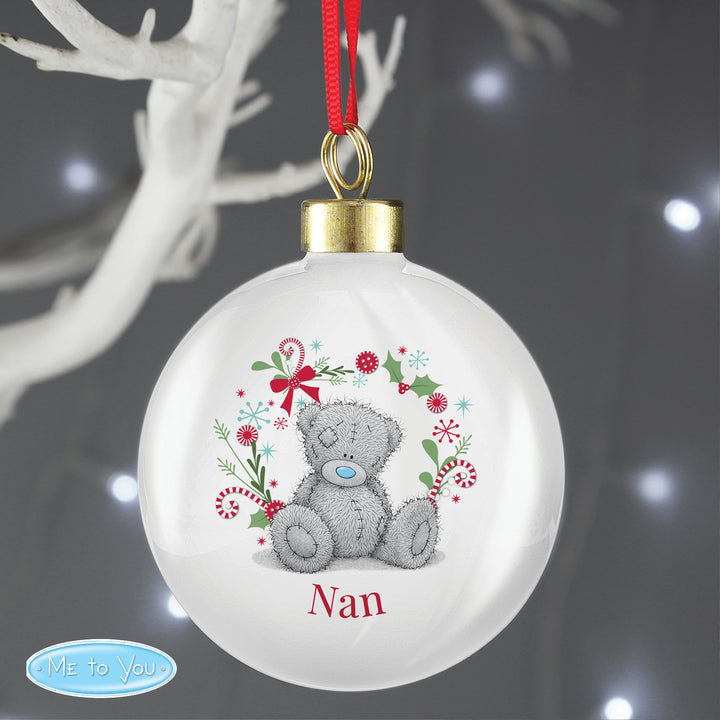 Personalised Me To You 'For Nan, Grandma, Mum' Christmas Bauble - part of the Gifts Finder Personalised Christmas Baubles collection