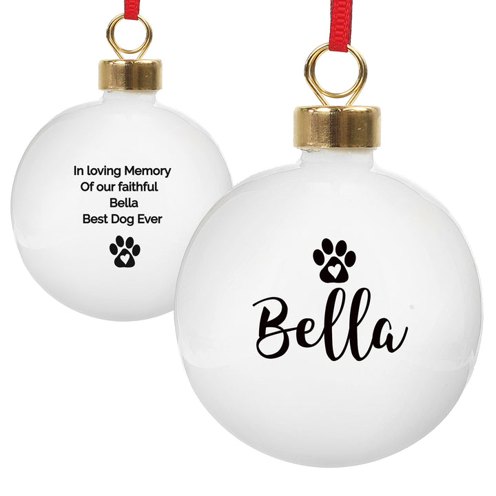 Buy Personalised Pet Bauble at www.giftsfinder.co.uk