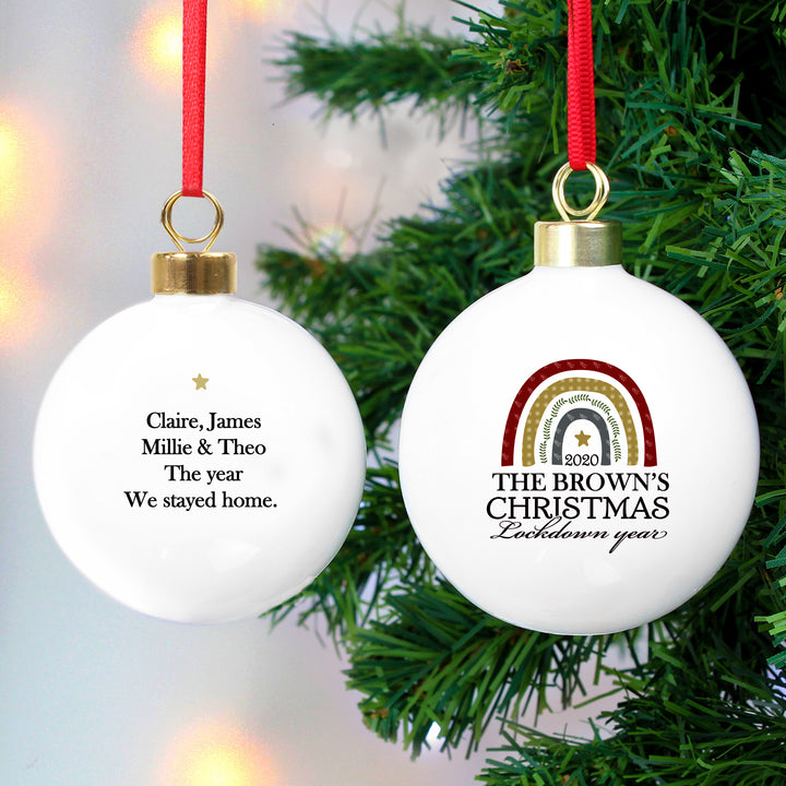 Buy Personalised Christmas Free Text Bauble available now at www.giftsfinder.co.uk