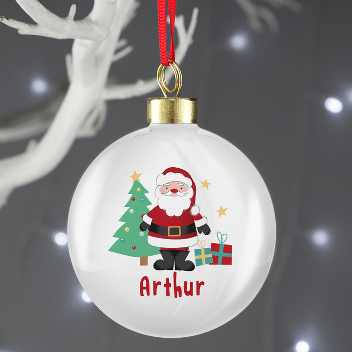 Personalised Santa Bauble in gift category Personalised Baubles